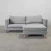 Iris 2,5-sits soffa med fotpall grå