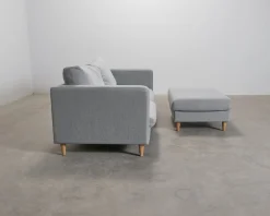 Iris 2,5-sits soffa med fotpall grå
