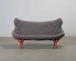 Kartell Foliage 2-sits soffa grå / röd