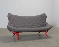 Kartell Foliage 2-sits soffa grå / röd