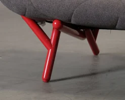 Kartell Foliage 2-sits soffa grå / röd