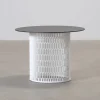 Ketall Mesh sidobord vit / svart