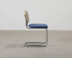 Knoll Cesca stol blå / beige