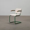 Knoll Cesca stol med armstöd beige / grön / bök