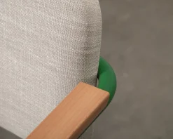 Knoll Cesca stol med armstöd beige / grön / bök