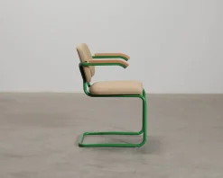 Knoll Cesca stol med armstöd brun / grön / bök