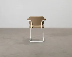 Knoll Cesca stol med armstöd brun / vit