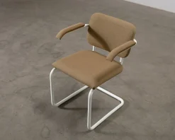 Knoll Cesca stol med armstöd brun / vit