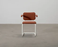 Knoll Cesca stol med armstöd terrakotta / vit