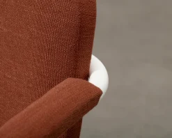 Knoll Cesca stol med armstöd terrakotta / vit