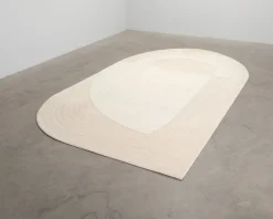 Layered Circular ullmatta 220 x 350 cm Bone White