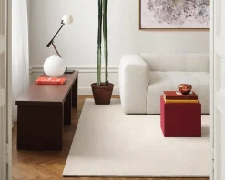 Layered Classic Solid Wool ullmatta 250 x 350 cm Bone White