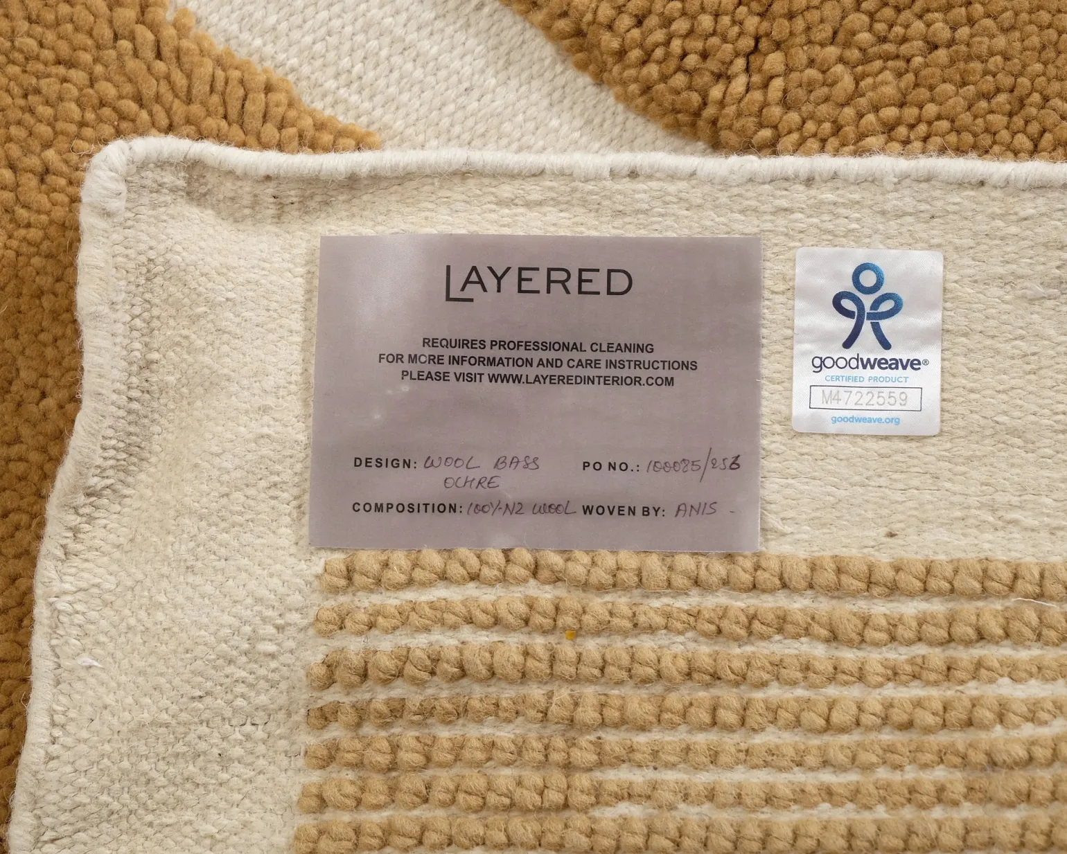 Layered Gotland ullmatta 175 x 490 cm Sunflower Yellow