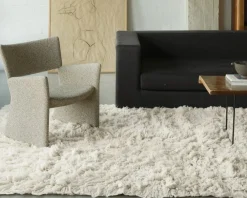 Layered Shaggy matta 180 x 270 cm Bone White