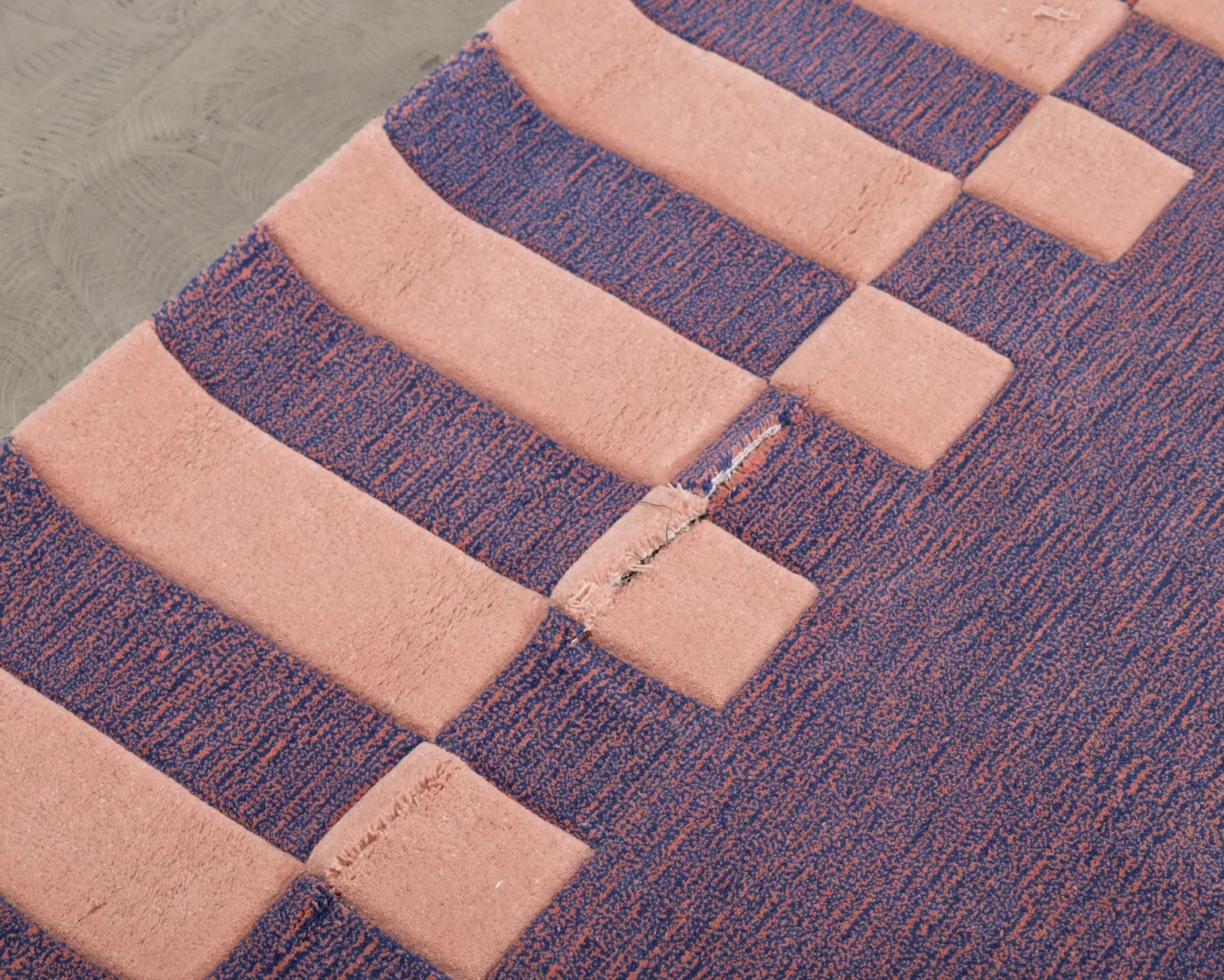Layered Teklan Frame ullmatta 250 x 350 cm Cobalt Salmon