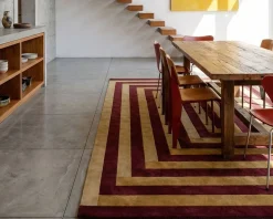 Layered Teklan Labyrinth ullmatta 180 x 270 cm Mulberry Sand