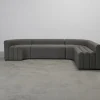 Lounge hörnsoffa mörkgrön