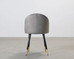 Luisa matstol grå sammet, set om 4