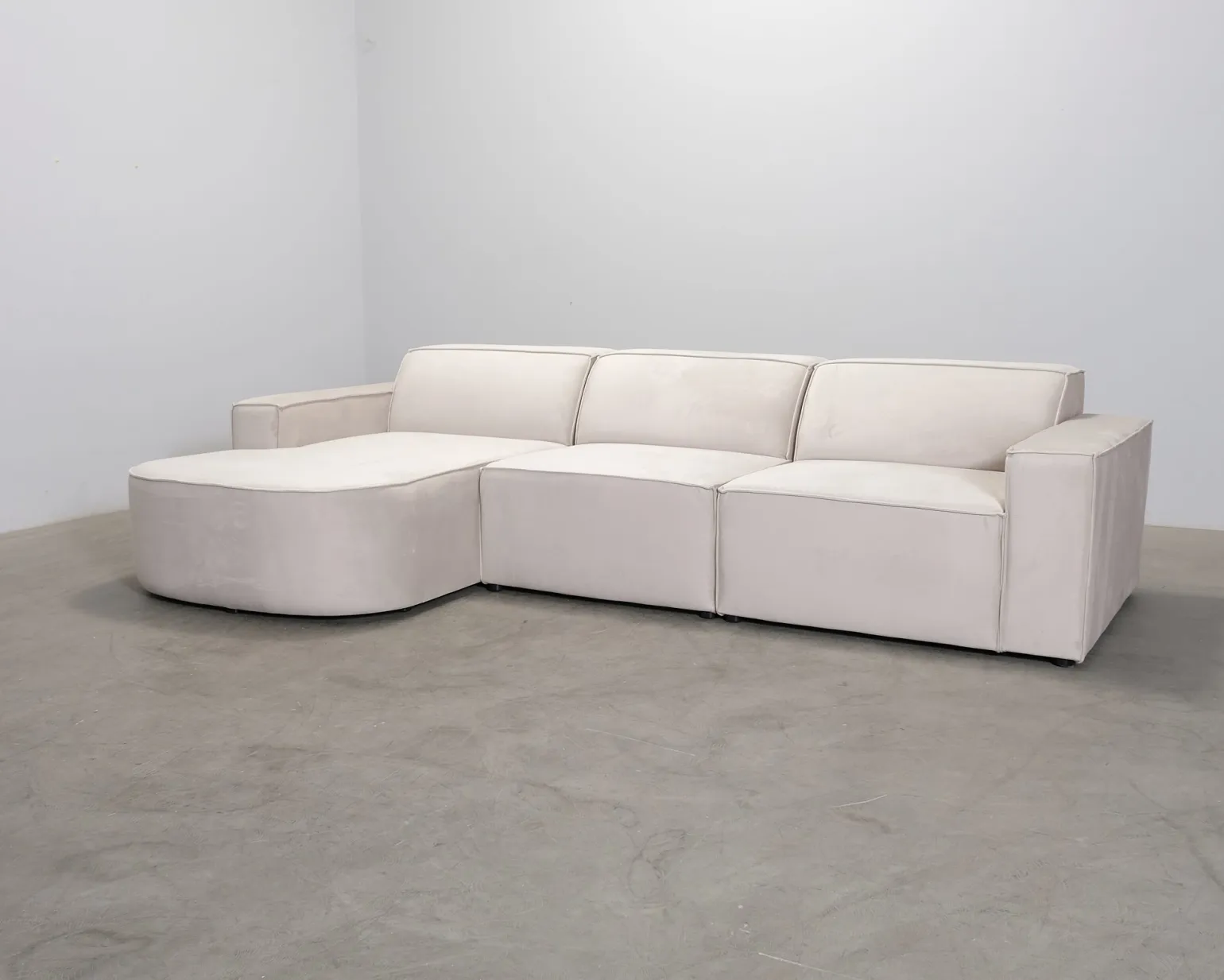 Micadoni Jodie 4-sits divansoffa ljusbeige