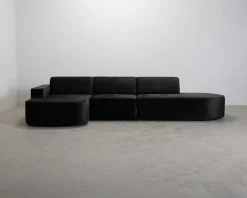 Micadoni Jodie 4-sits divansoffa svart