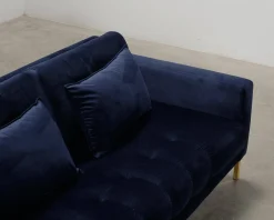 Micadoni Mamaia 2-sits soffa mörkblå