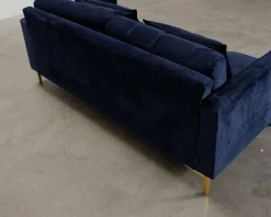 Micadoni Mamaia 2-sits soffa mörkblå