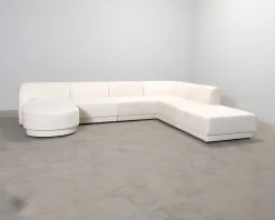 Micadoni Mileyhörnsoffa med divan ljusbeige
