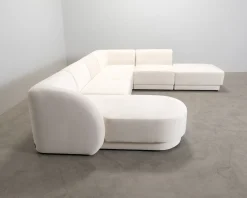 Micadoni Mileyhörnsoffa med divan ljusbeige