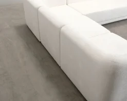 Micadoni Miley 4-sits hörnsoffa naturvit