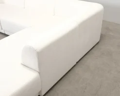 Micadoni Miley 4-sits hörnsoffa naturvit