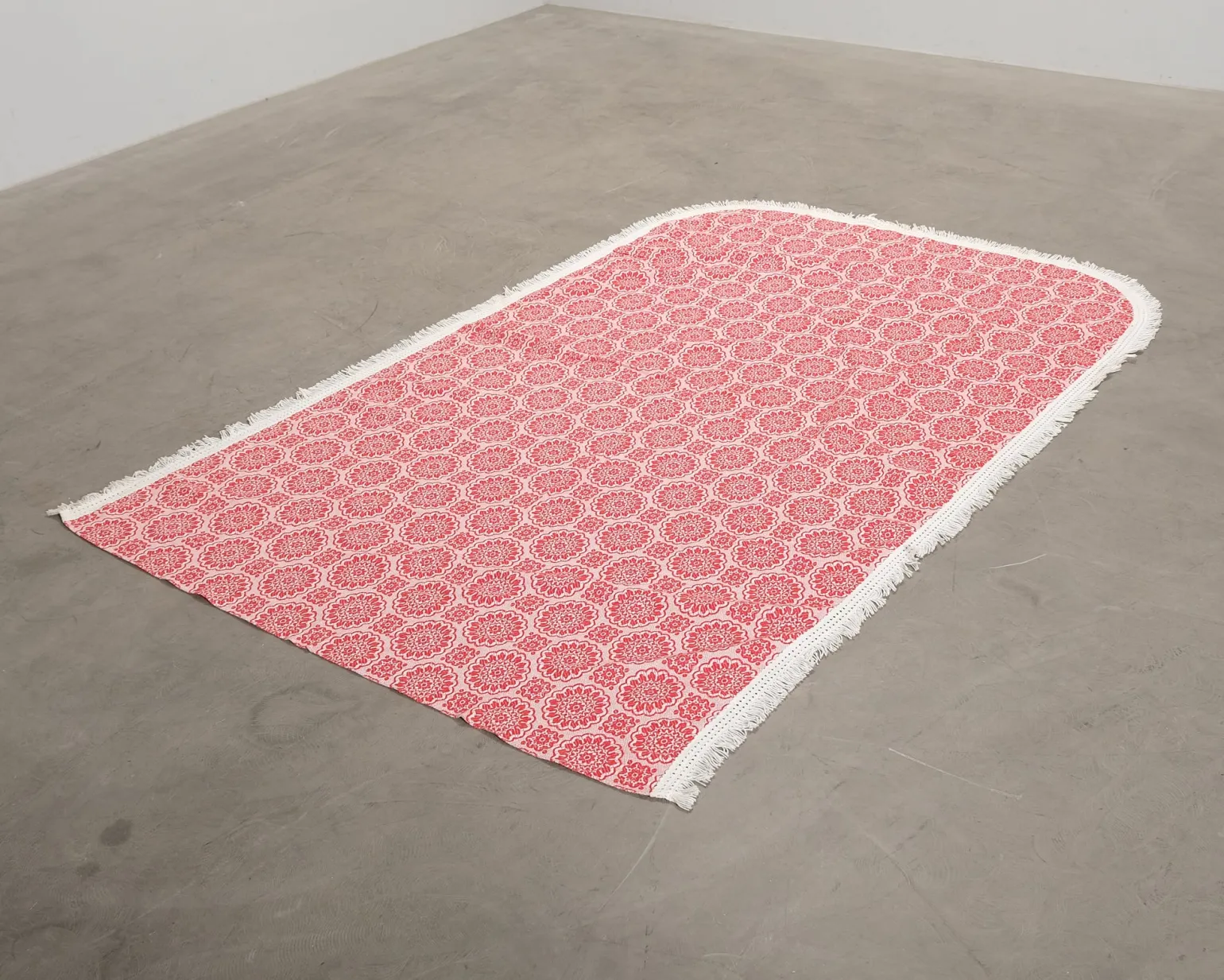 Mönstrad matta 150 x 239 cm röd