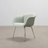 Muuto Fiber Soft Chair läderfåtölj grön