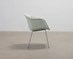 Muuto Fiber Soft Chair läderfåtölj grön