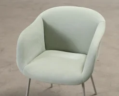 Muuto Fiber Soft Chair läderfåtölj grön