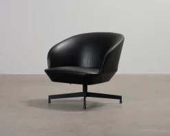 Muuto Oslo skinnfåtölj svart