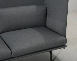 Muuto Outline Highback 2-sits soffa grå