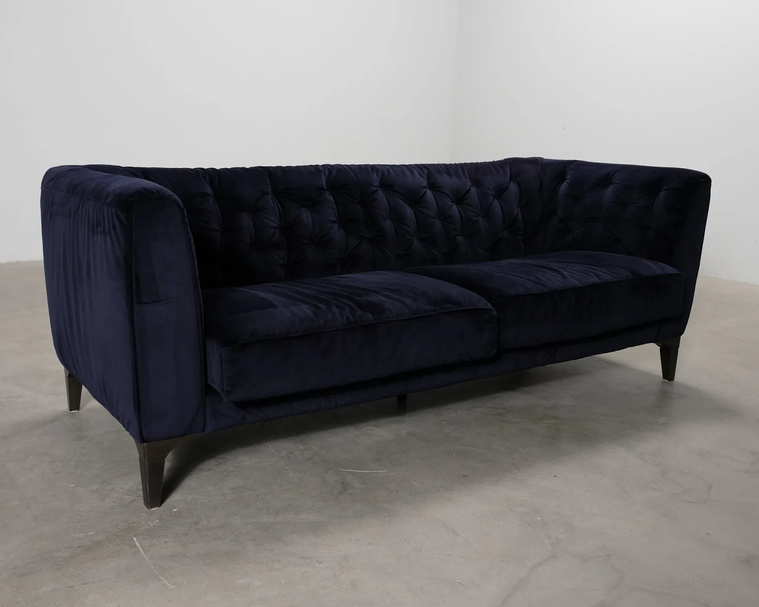 Natuzzi 2,5-sits soffa mörkblå