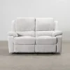 Norbo 2-sits reclinersoffa konstläder ljusgrå