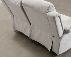 Norbo 2-sits reclinersoffa konstläder ljusgrå