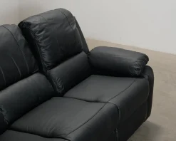 Norbo 3-sits reclinersoffa konstläder svart