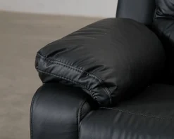 Norbo 3-sits reclinersoffa konstläder svart