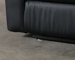 Norbo 3-sits reclinersoffa konstläder svart