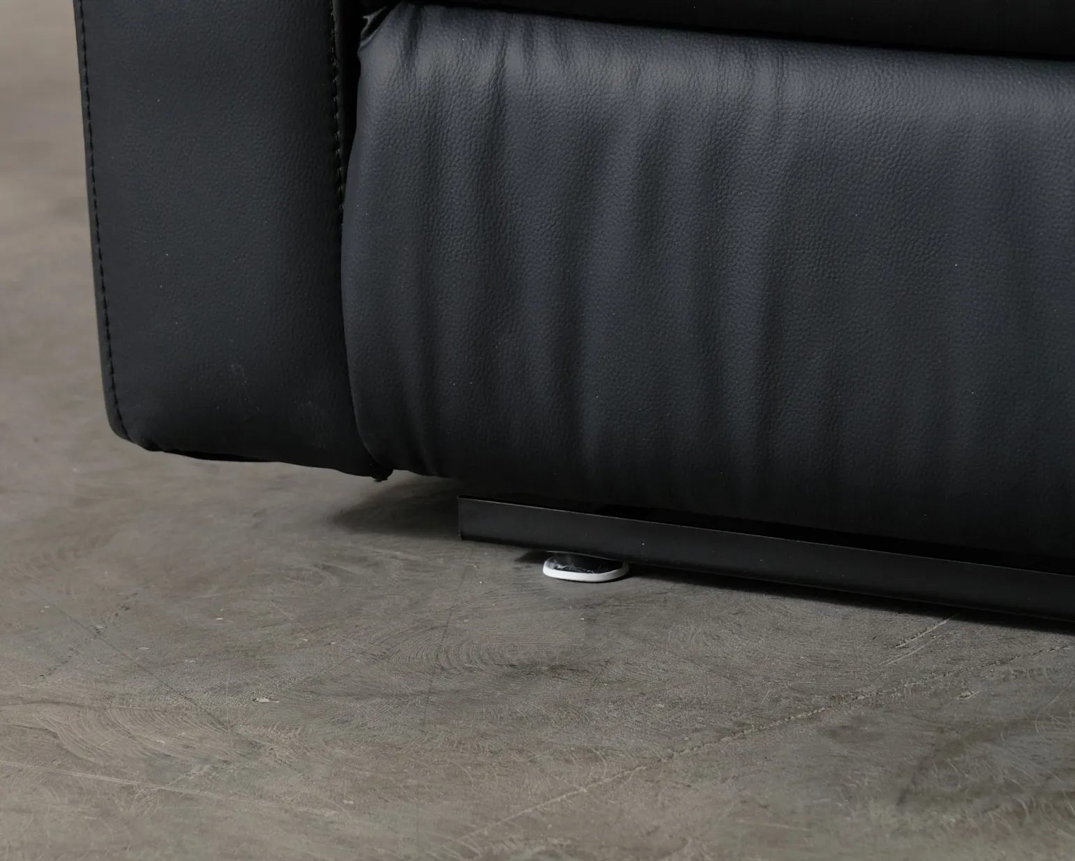 Norbo 3-sits reclinersoffa konstläder svart