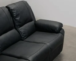 Norbo 3-sits reclinersoffa konstläder svart