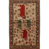 Old Figural Kashghai orientalisk matta 135 x 223 cm