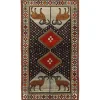 Old Figural Kashghai orientalisk matta 113 x 208 cm