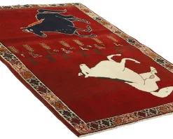 Old Figural Kashghai orientalisk matta 121 x 176 cm