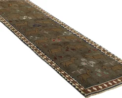Old Figural Kashghai orientalisk matta 102 x 301 cm