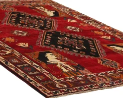 Old Figural Kashghai orientalisk matta 162 x 226 cm