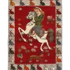 Old Figural Kashghai orientalisk matta 110 x 148 cm